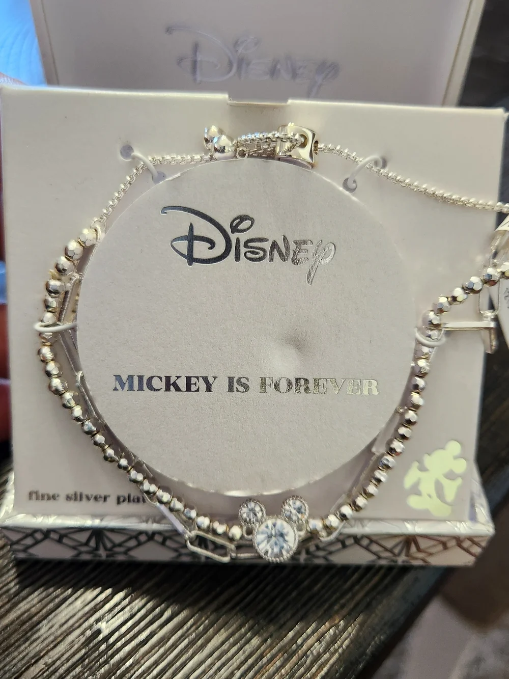 Disney Silver-Plated Mickey Crystal Bracelet - Silver - Picture 8 of 14